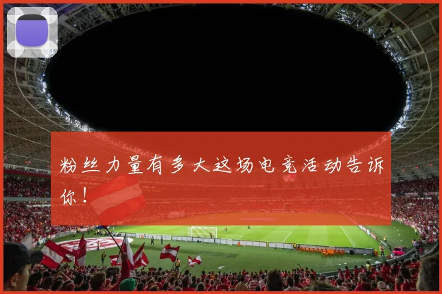 粉丝力量有多大这场电竞活动告诉你！